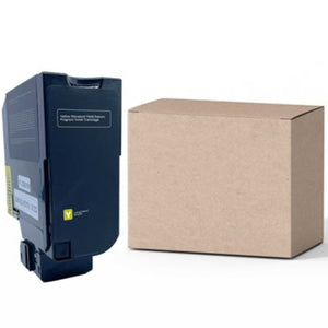 Compatible LEXMARK 74C1SY0 (74C0S40) Yellow Toner Cartridge Premium Quality - Cartouches Certifiées
