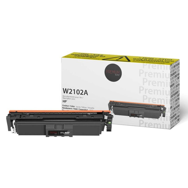 Compatible HP W2102A (210A) Yellow Toner Cartridge Premium Quality - Cartouches Certifiées