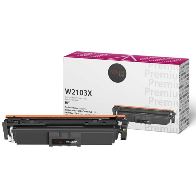 Compatible HP W2103X (210X) Magenta Toner Cartridge Premium Quality - Cartouches Certifiées