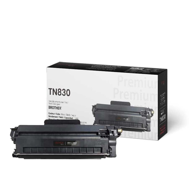 Compatible BROTHER TN830 Black Toner Cartridge Premium Quality - Cartouches Certifiées