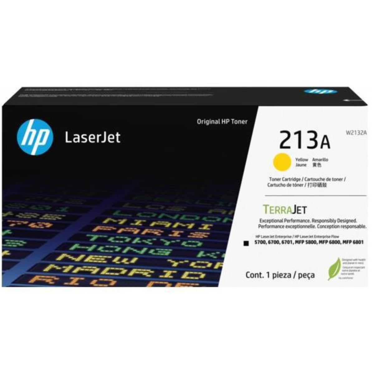 HP W2132A (213A) Yellow Original Toner Cartridge - Cartouches Certifiées