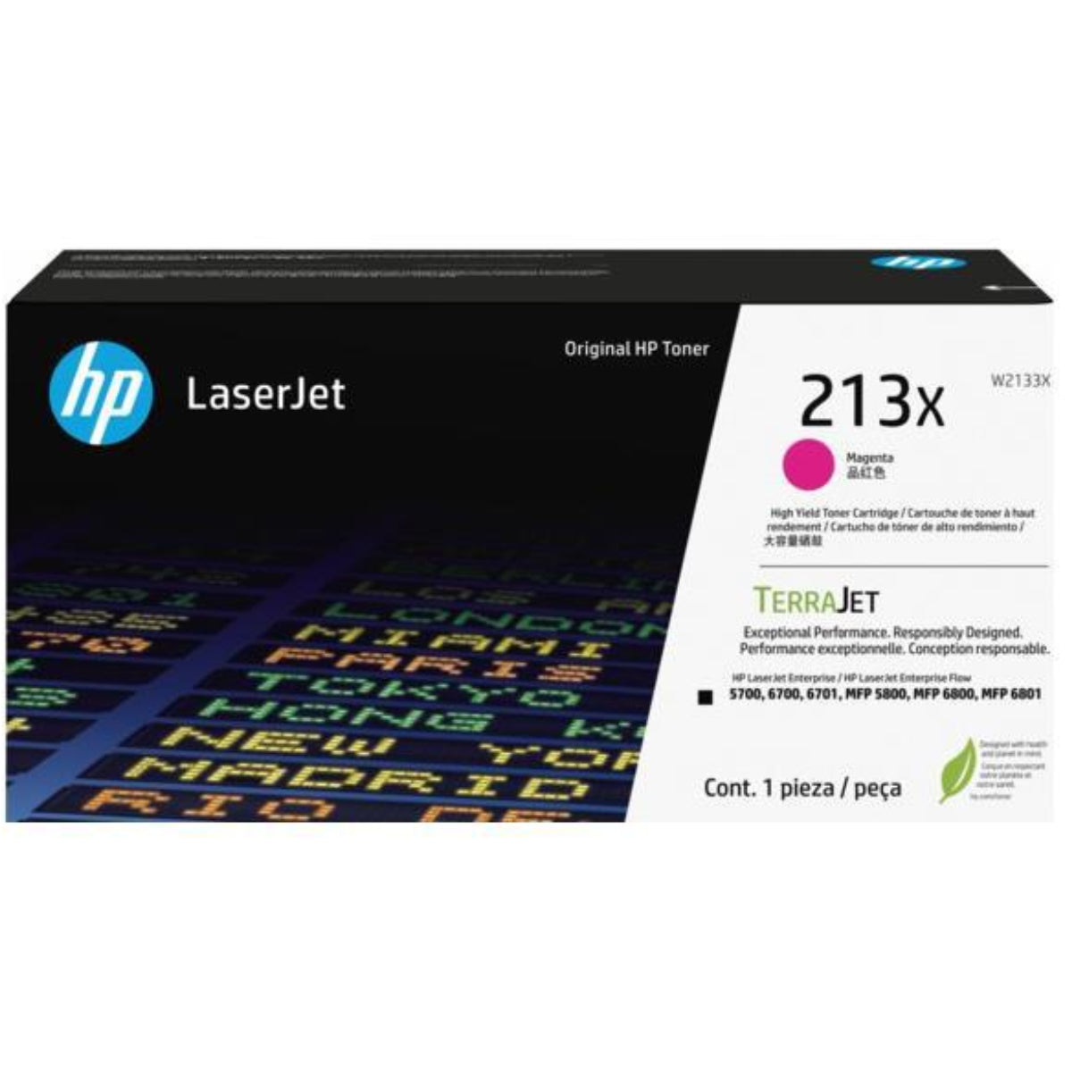 HP W2133X (213X) Magenta Original Toner Cartridge - Cartouches Certifiées