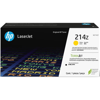 HP W2142Z (214Z) Yellow Original Toner Cartridge - Cartouches Certifiées