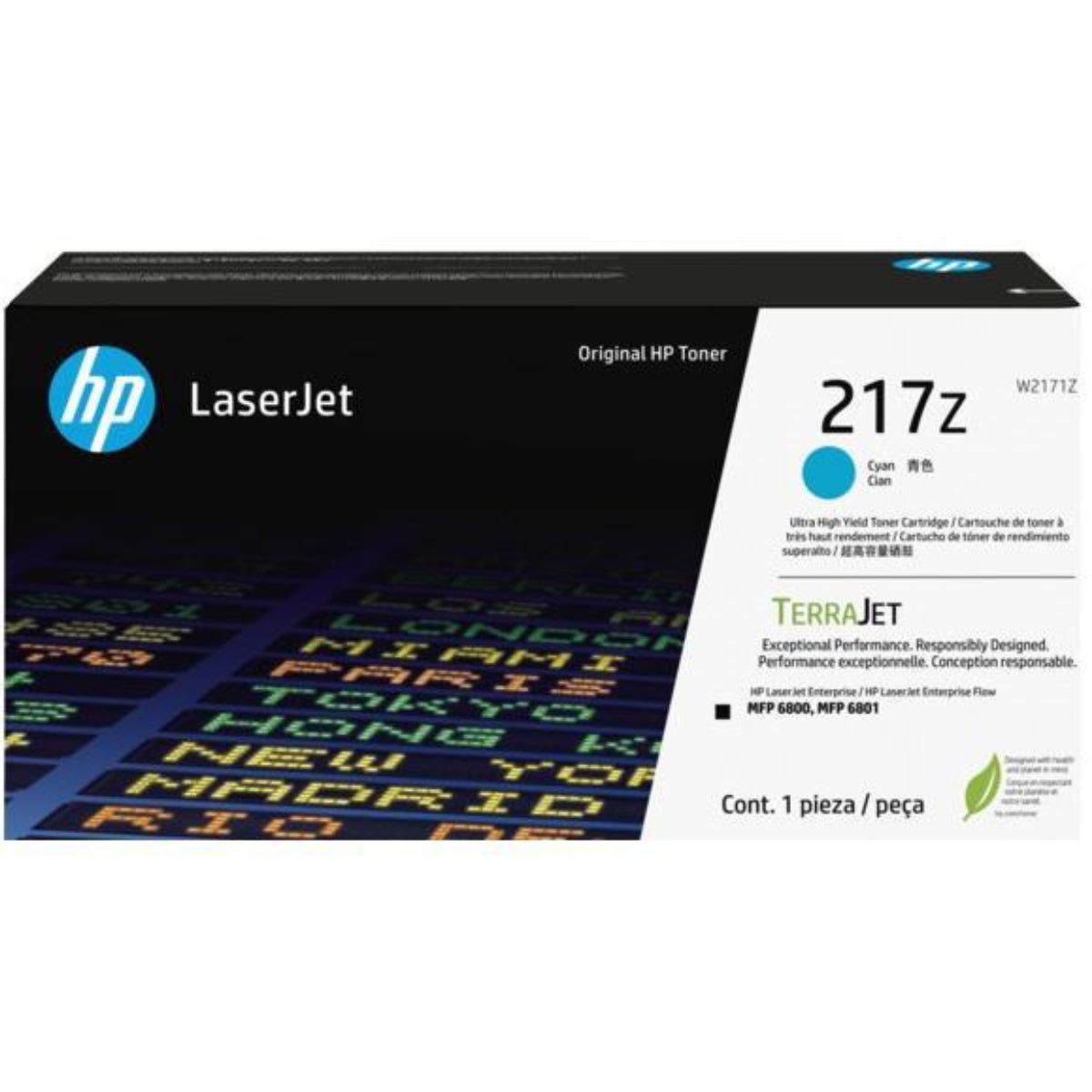 HP W2171Z (217Z) Cyan Original Toner Cartridge - Cartouches Certifiées