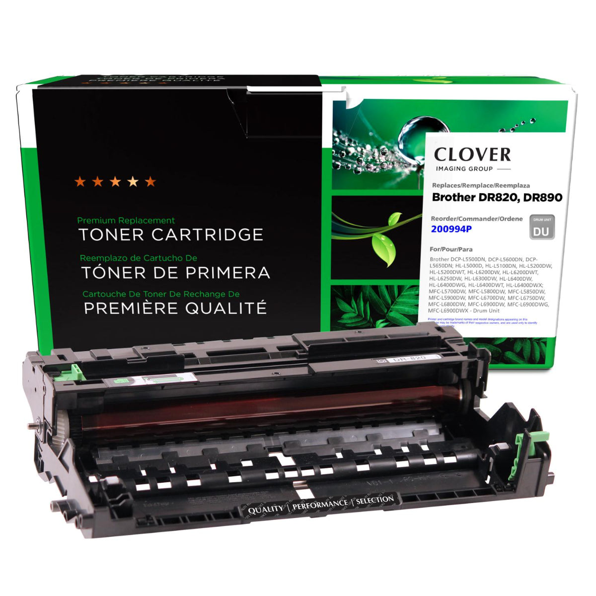 Reburbished BROTHER DR-890 Black Drum - Cartouches Certifiées