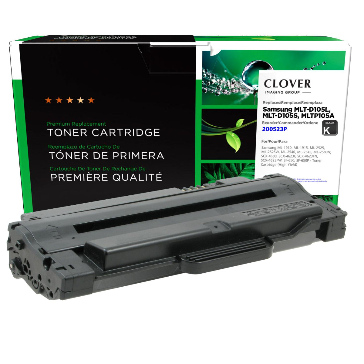 Refurbished SAMSUNG MLT-D105L (SU770A) Black Toner Cartridge - Cartouches Certifiées