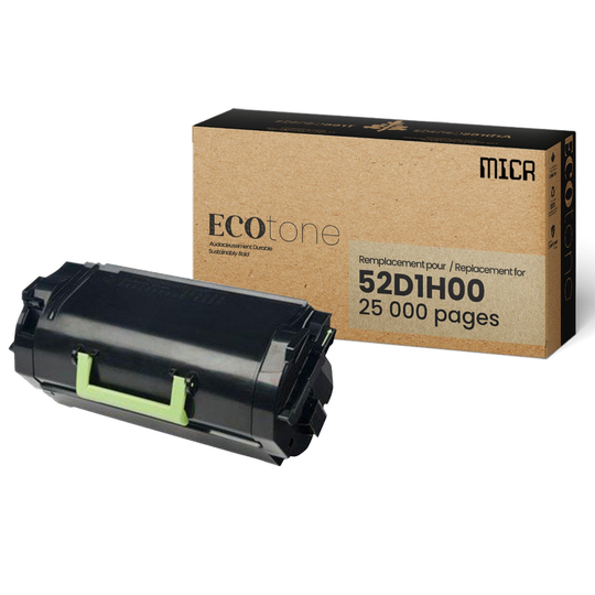 Refurbished LEXMARK 52D1H00 Black MICR Toner Cartridge