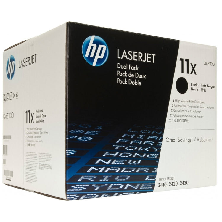 HP Q6511XD (11X) Double Pack Black Original Toner Cartridge - Cartouches Certifiées