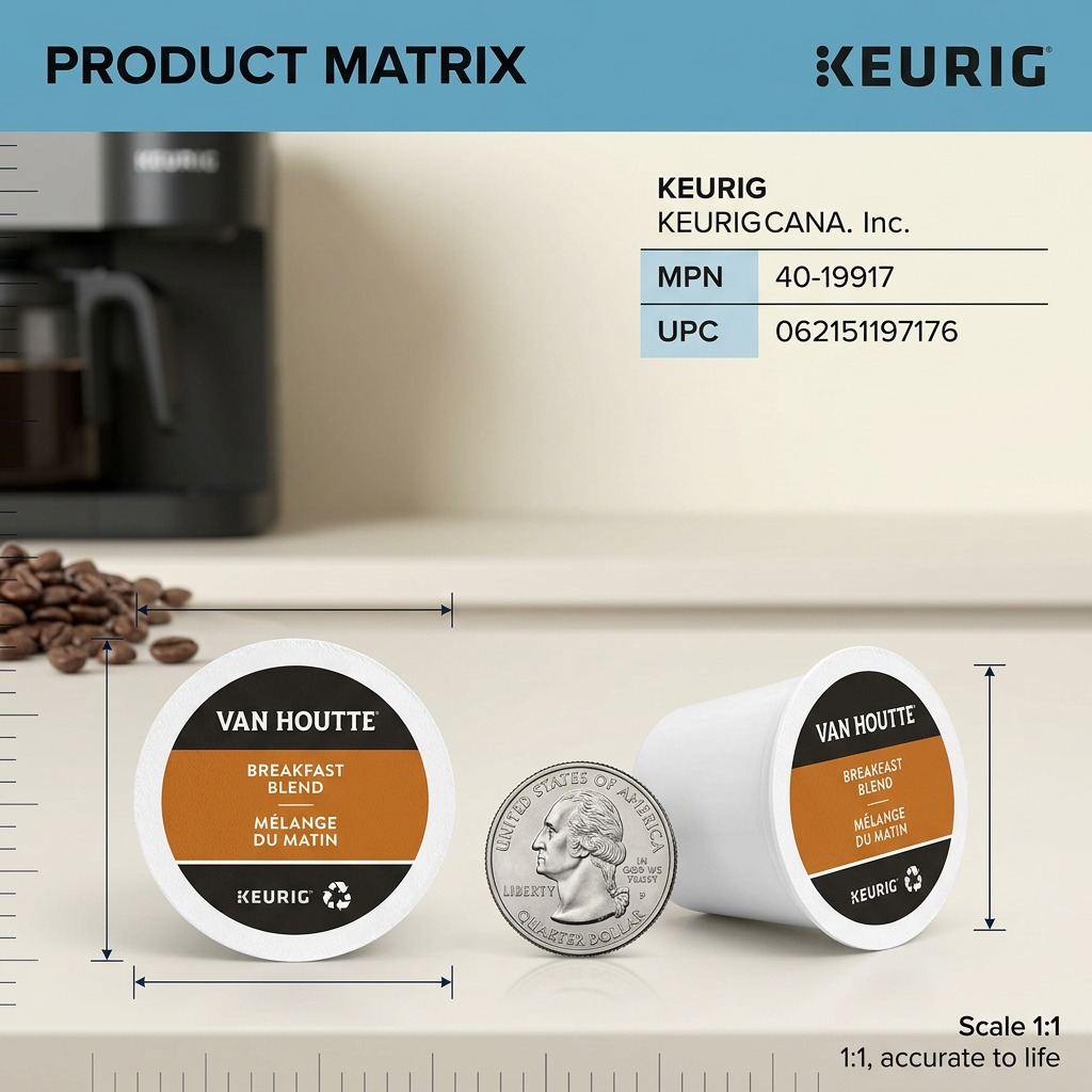 COFFEE-K CUP VAN HOUTTE BREAKFAST BLEND (19717) 24/BX - Cartouches Certifiees