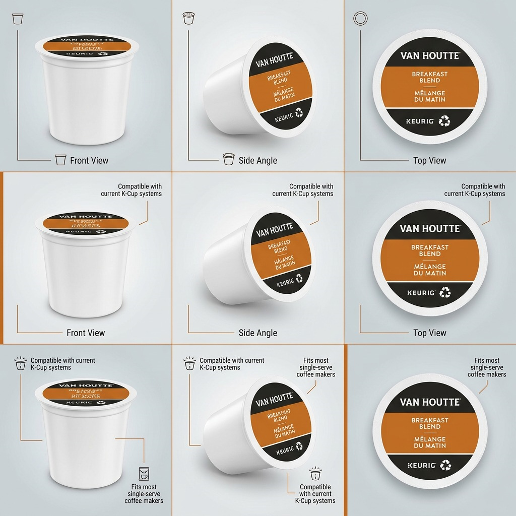 COFFEE-K CUP VAN HOUTTE BREAKFAST BLEND (19717) 24/BX - Cartouches Certifiees