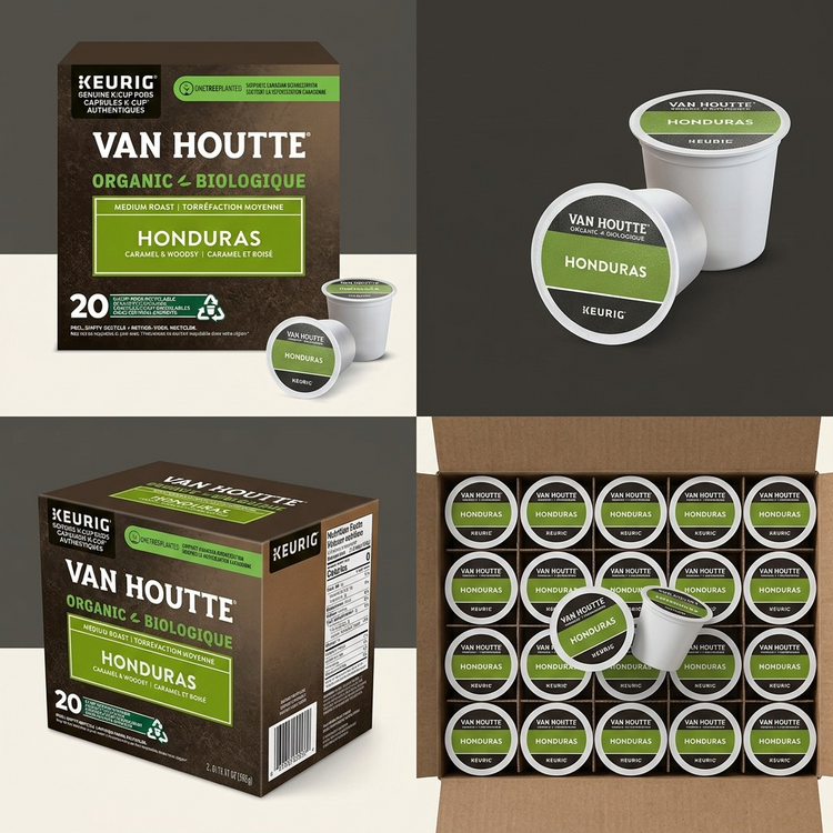 COFFEE-K CUP VAN HOUTTE HONDURAS EXTRA BOLD MEDIUM ROAST 20/BX - Cartouches Certifiees