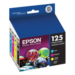 EPSON T125 (T125120-BCS) Set of 4 Black and Color Original Inkjet Cartridge - Cartouches Certifiées