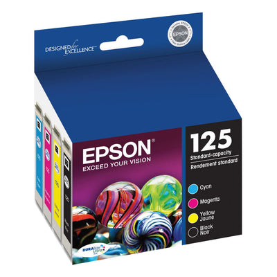EPSON T125 (T125120-BCS) Set of 4 Black and Color Original Inkjet Cartridge - Cartouches Certifiées