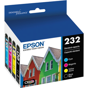 EPSON T232 Set Of 4 (T232120-BCS) Black and Color Original Inkjet Cartridges - Cartouches Certifiées