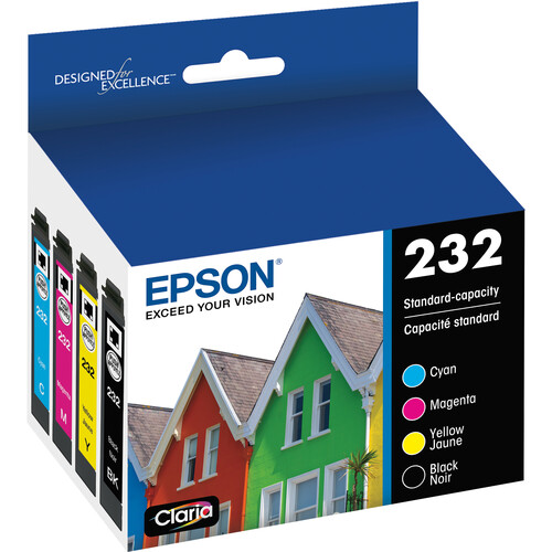EPSON T232 Set Of 4 (T232120-BCS) Black and Color Original Inkjet Cartridges - Cartouches Certifiées