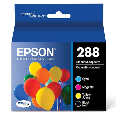 EPSON T288 (T288120-BCS) 4-Pack Black and Color Original Inkjet Cartridge - Cartouches Certifiées