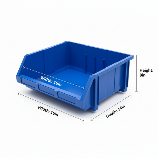 Plastic Stackable Bins (16 x 14 x 8 po) **Shipping costs apply**