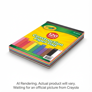 CRAYOLA CANADA 120ct Construction Paper Pad (61-2005) - Cartouches Certifiees