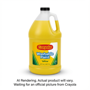 CRAYOLA CANADA 128oz. Wash Paint, Yellow (English Only) (54-2128-5-034) - Cartouches Certifiees