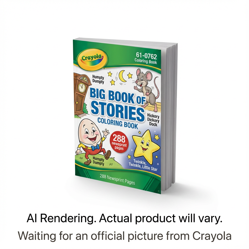 CRAYOLA CANADA 288 pg Colouring Book – Big Book Stories (61-0762) - Cartouches Certifiees