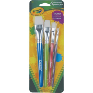 CRAYOLA CANADA 4 Assorted Flat Paint Brushes (05-3618) - Cartouches Certifiees
