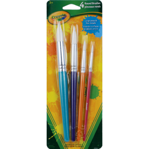 CRAYOLA CANADA 4 Assorted Round Paint Brushes (05-3619) - Cartouches Certifiees