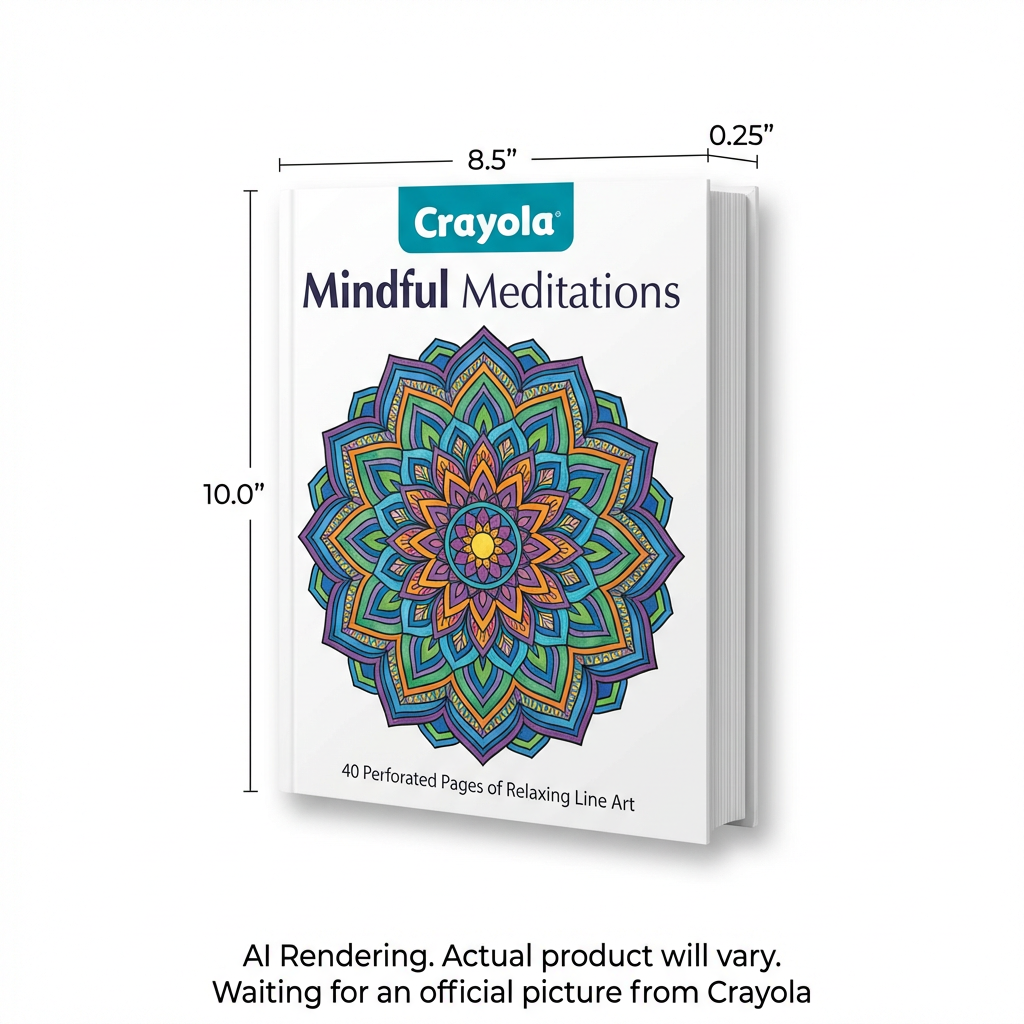 CRAYOLA CANADA 40pg Colouring Book, Mindful Meditations (04-8981) - Cartouches Certifiees