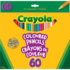 CRAYOLA CANADA 60 Coloured Pencils (67-2060) - Cartouches Certifiees