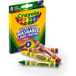 CRAYOLA CANADA 8 Large Ultra Clean Washable Crayons (52-3280) - Cartouches Certifiees