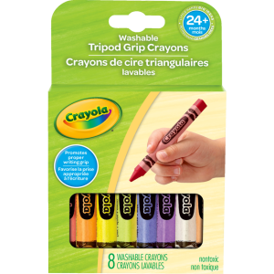 CRAYOLA CANADA 8 Washable Tripod Grip Crayons (80-6868) - Cartouches Certifiees