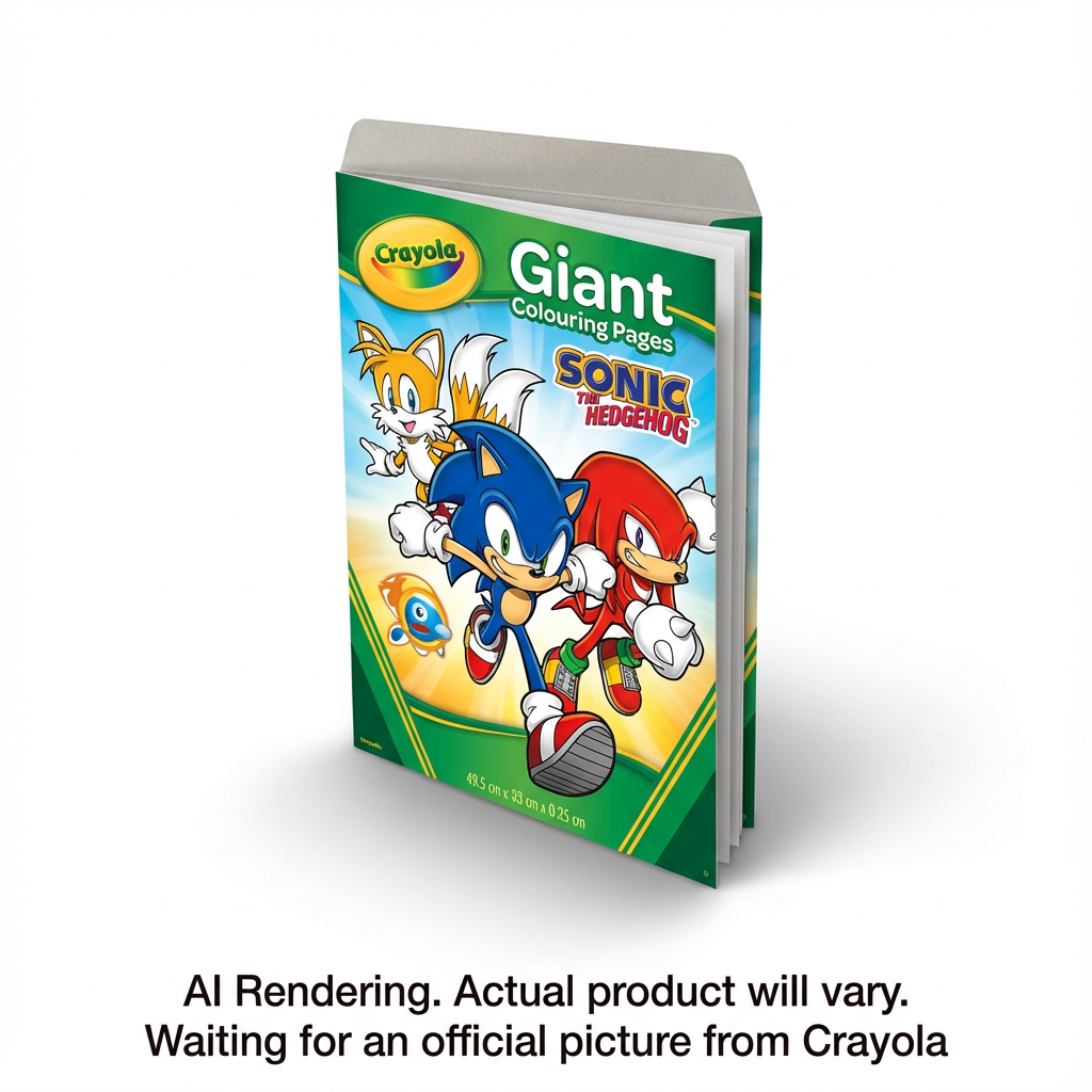 CRAYOLA CANADA Giant Colouring Pages, Sonic (61-6134) - Cartouches Certifiees