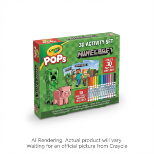 CRAYOLA CANADA POPs 3D Activity Set, Minecraft (04-8670) - Cartouches Certifiees