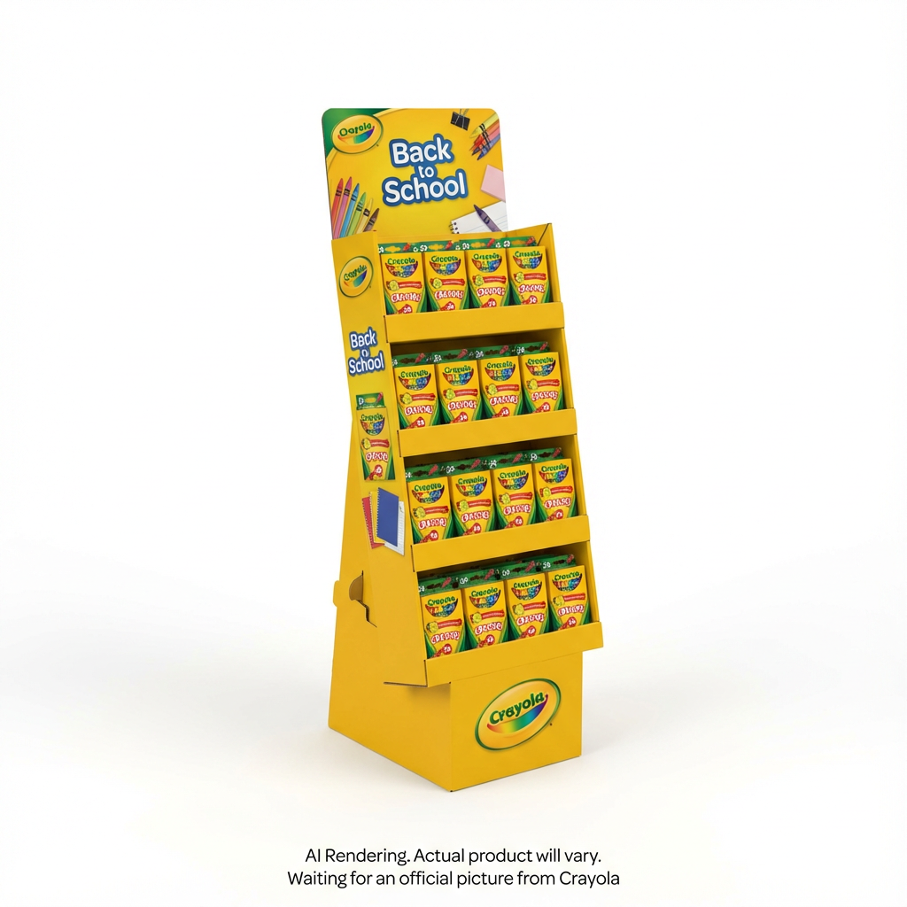 CRAYOLA CANADA Small BTS Floor Display w 24ct Crayons (19-0816) - Cartouches Certifiees