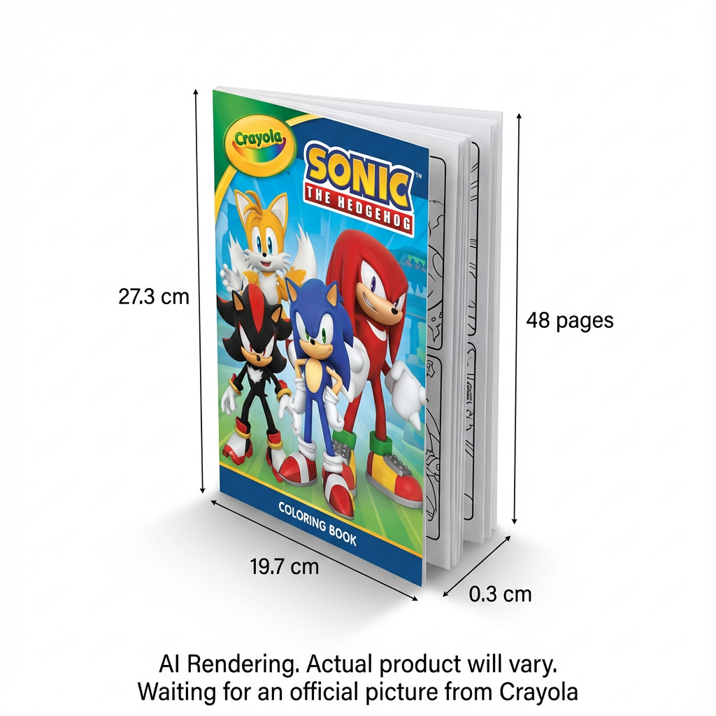 CRAYOLA CANADA Sonic Colouring Book – 48 pages (61-2414) - Cartouches Certifiees