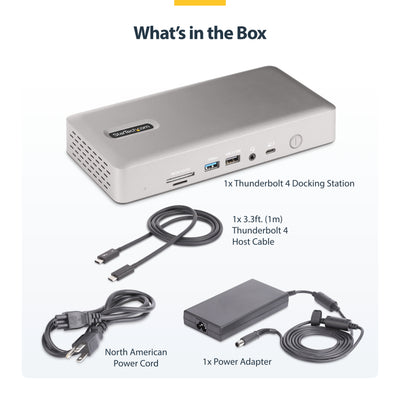 StarTech.com 132N-TB4USB4DOCK station d'accueil Avec fil Thunderbolt 4 Gris - Image 26