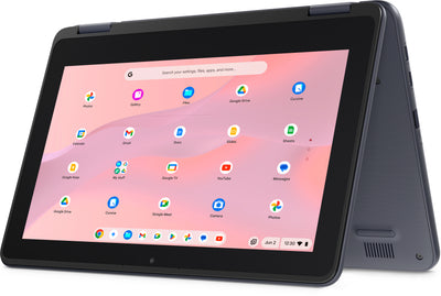 DELL Chromebook CC11260 2-in-1 Intel® N N150 Hybrid (2-in-1) 29.5 cm (11.6") Touchscreen HD 4 GB LPDDR5-SDRAM 64 GB eMMC Wi-Fi 6E (802.11ax) ChromeOS US English Grey (TPVH4) - Cartouches Certifiees