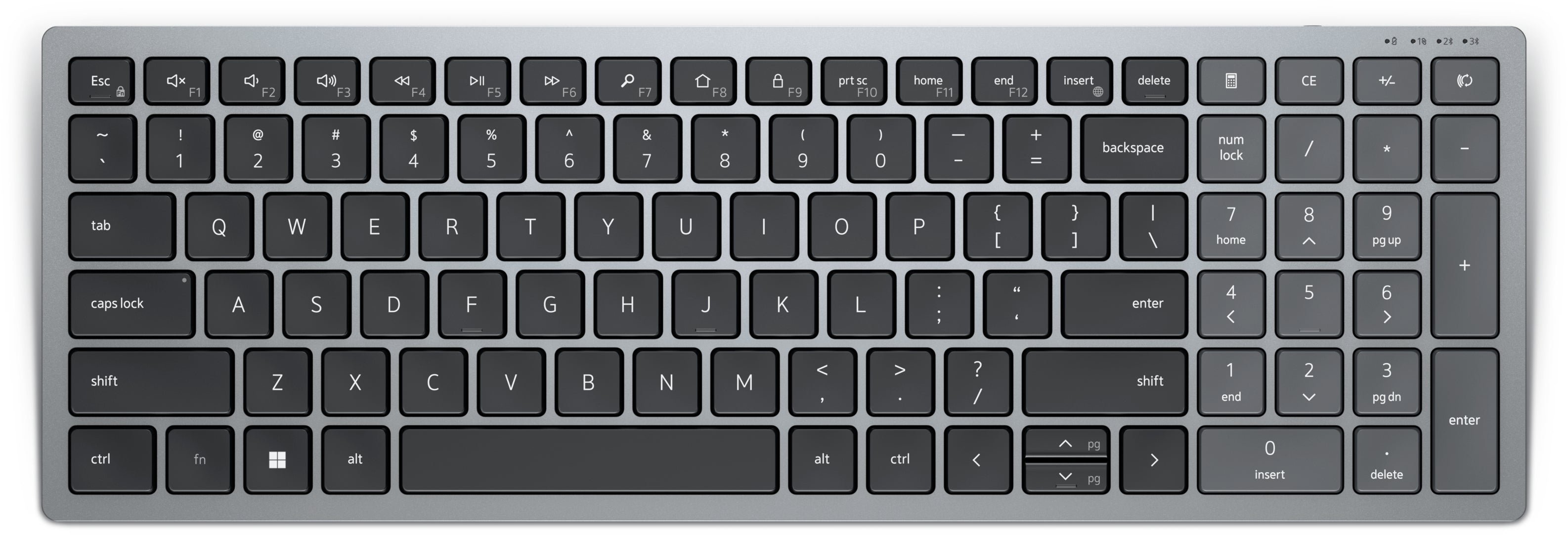 DELL KB740 keyboard Office RF Wireless + Bluetooth Canadian Grey, Black (KB740-GY-R-FRC) - Cartouches Certifiees
