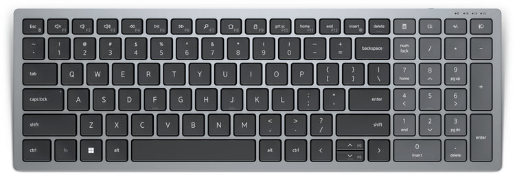 DELL KB740 keyboard Office RF Wireless + Bluetooth QWERTY English Grey, Black (KB740-GY-R-US) - Cartouches Certifiees