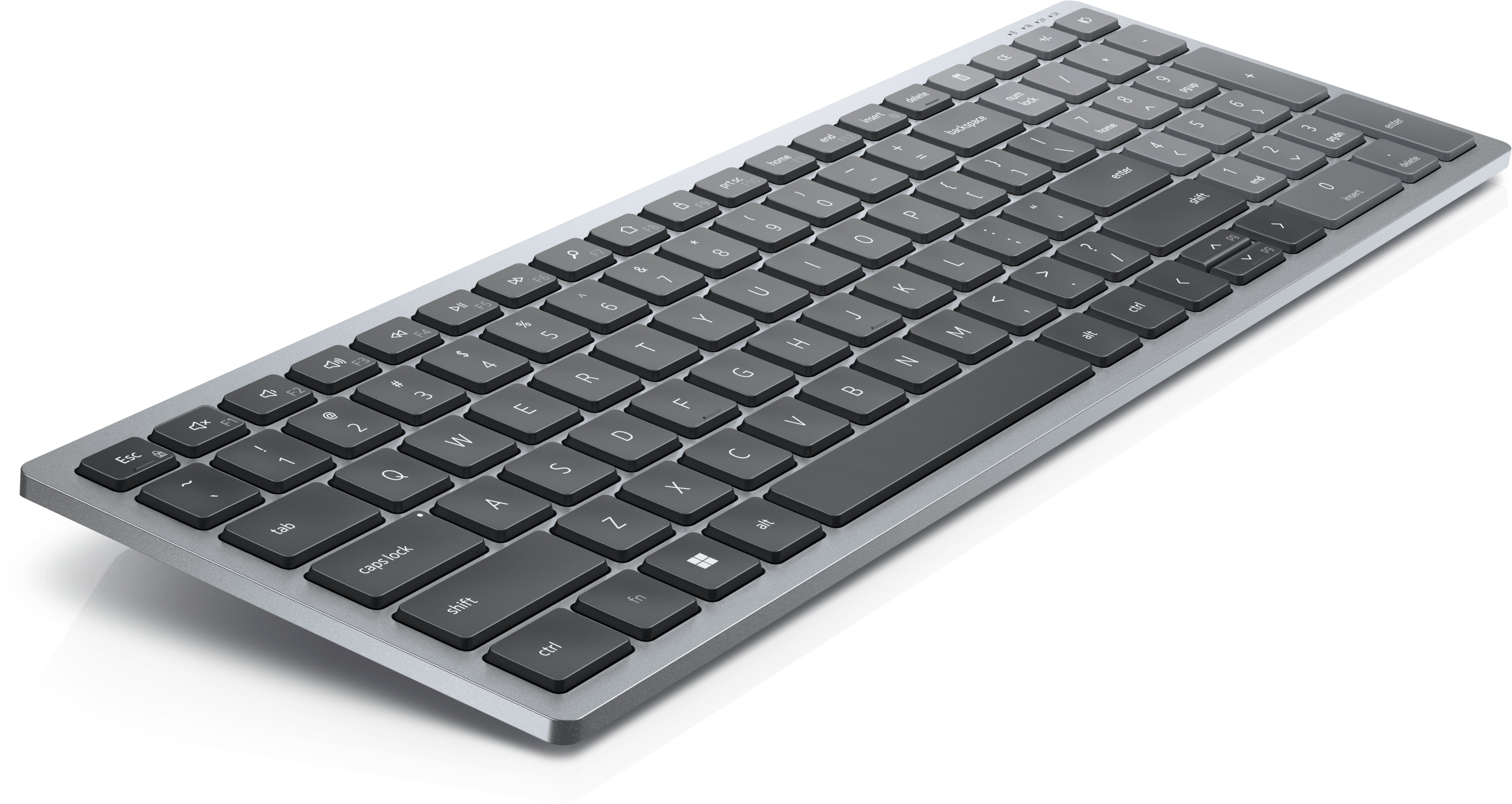 DELL KB740 keyboard Office RF Wireless + Bluetooth QWERTY English Grey, Black (KB740-GY-R-US) - Cartouches Certifiees