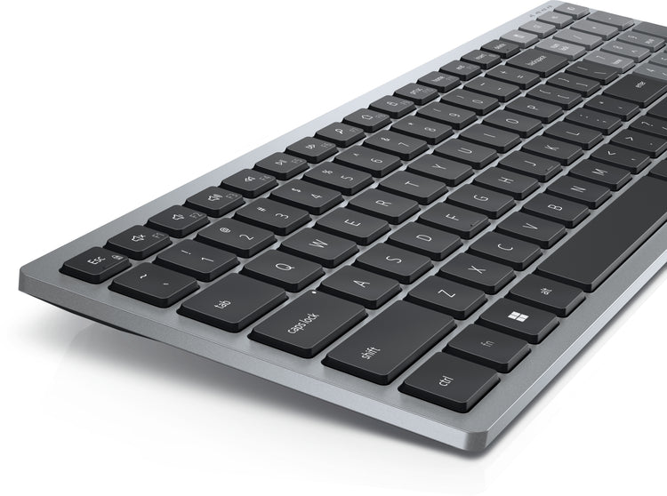 DELL KB740 keyboard Office RF Wireless + Bluetooth QWERTY English Grey, Black (KB740-GY-R-US) - Cartouches Certifiees