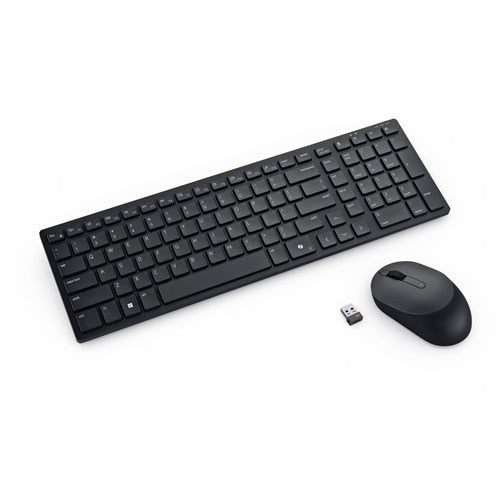 DELL KM555 keyboard Mouse included Universal RF Wireless + Bluetooth UK English Black (KM555-BLK-US) - Cartouches Certifiees