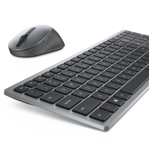 DELL KM7120W keyboard Mouse included Office RF Wireless + Bluetooth English Grey, Titanium (KM7120W-GY-US) - Cartouches Certifiees
