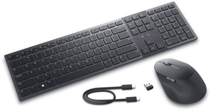 DELL KM900 keyboard Mouse included Office RF Wireless + Bluetooth Canadian Graphite (KM900-GR-FRC) - Cartouches Certifiees