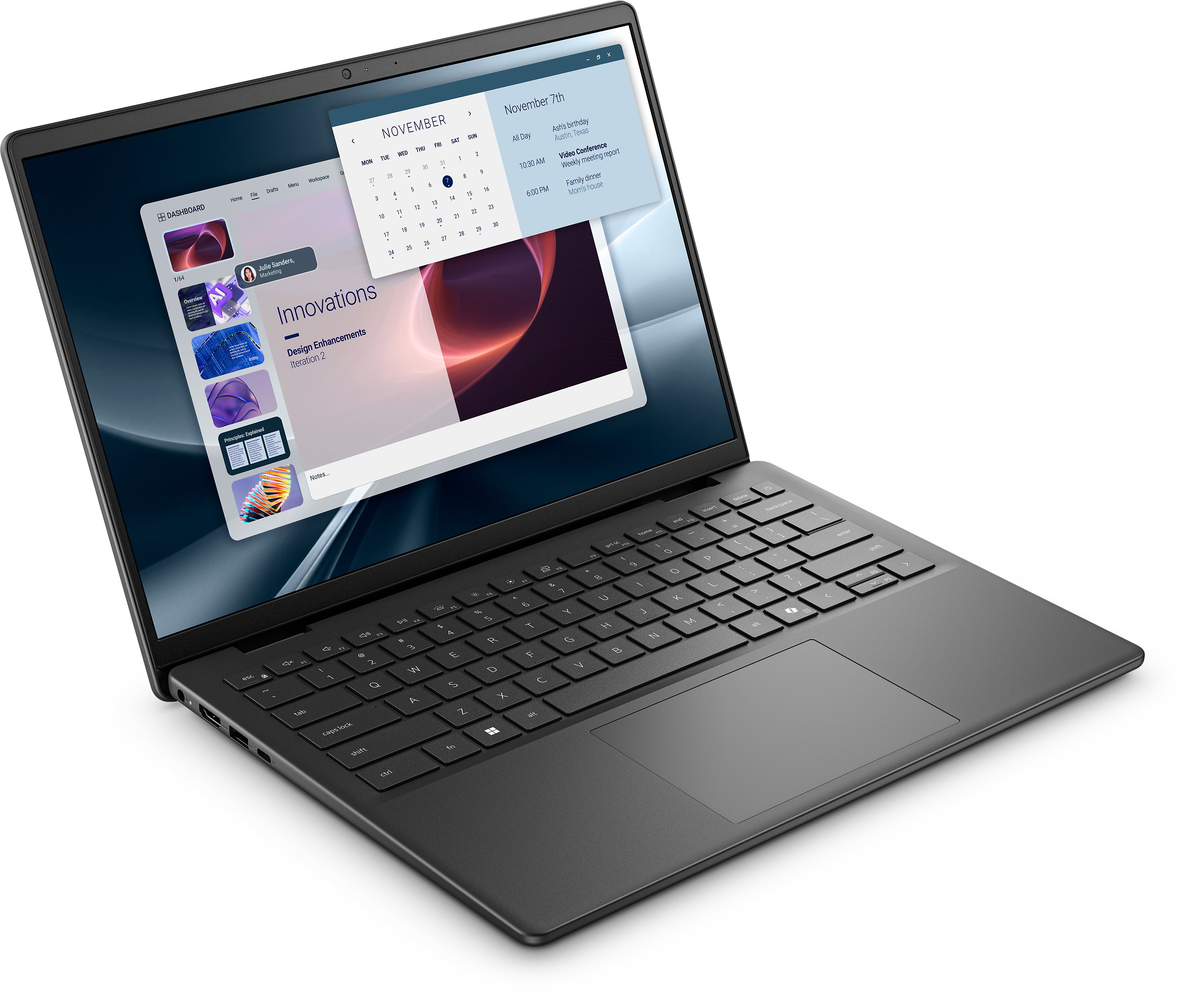 DELL Pro 14 Essential PV14255 AMD Ryzen™ 5 220 Laptop 35.6 cm (14") Full HD+ 16 GB DDR5-SDRAM 512 GB SSD Wi-Fi 6 (802.11ax) Windows 11 Pro US English Black (386V4) - Cartouches Certifiees