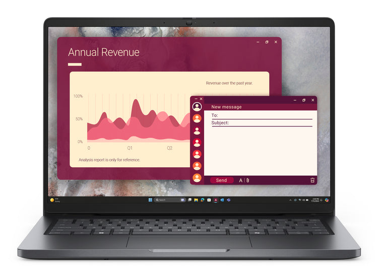 DELL Pro 14 PC14250 Intel Core 7 150U Laptop 35.6 cm (14") Full HD+ 16 GB DDR5-SDRAM 512 GB SSD Wi-Fi 6E (802.11ax) Windows 11 Pro US English Black (Y26FV) - Cartouches Certifiees