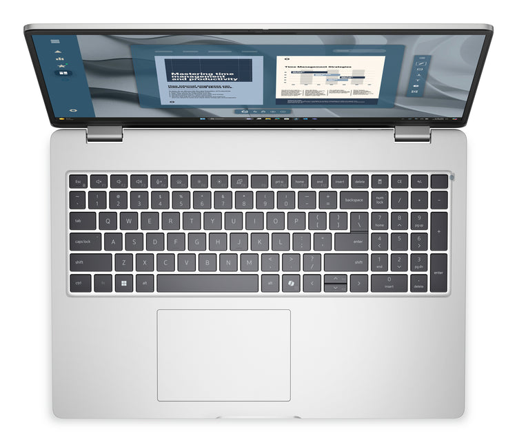 DELL Pro 16 PC16255 Copilot+ PC AMD Ryzen AI 7 PRO 350 Laptop 40.6 cm (16") Full HD+ 16 GB DDR5-SDRAM 512 GB SSD Wi-Fi 6E (802.11ax) Windows 11 Pro US English Silver, Platinum (TRW0D) - Cartouches Certifiees