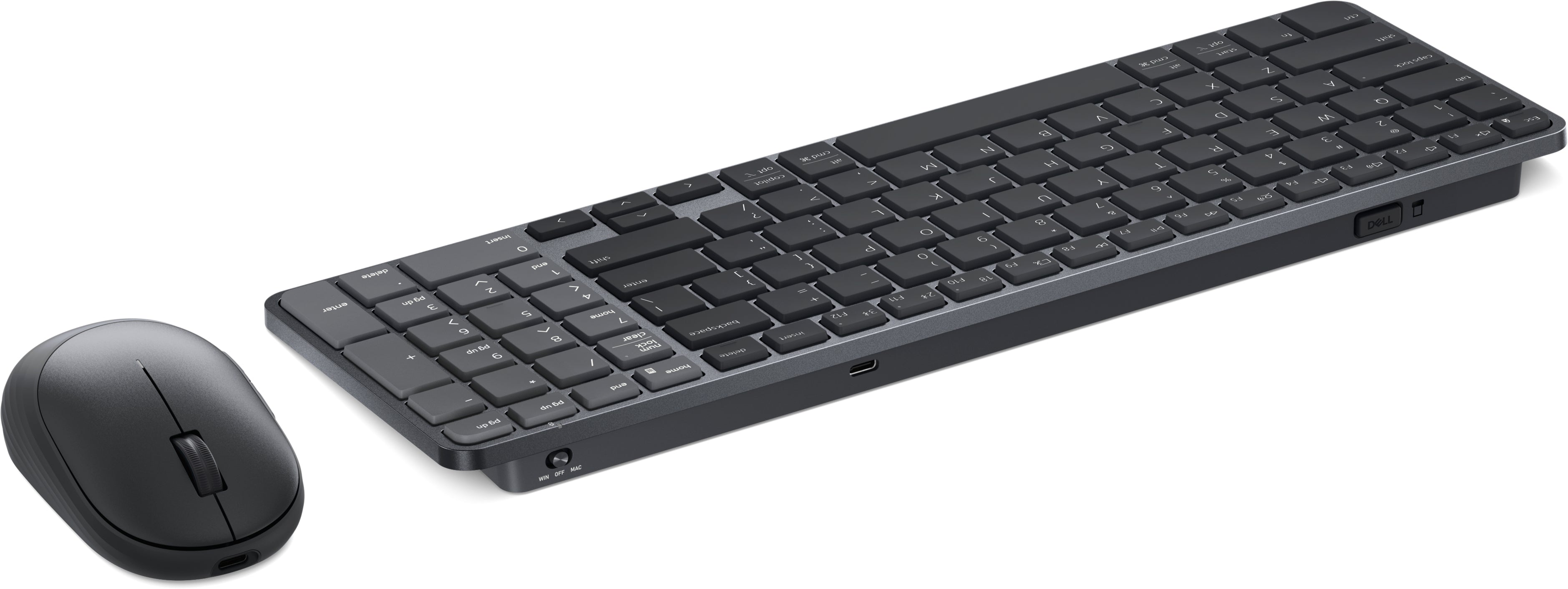 DELL Pro 7 KM746 keyboard Mouse included Universal RF Wireless + Bluetooth Canadian Graphite (KM746-BLK-FRC) - Cartouches Certifiees