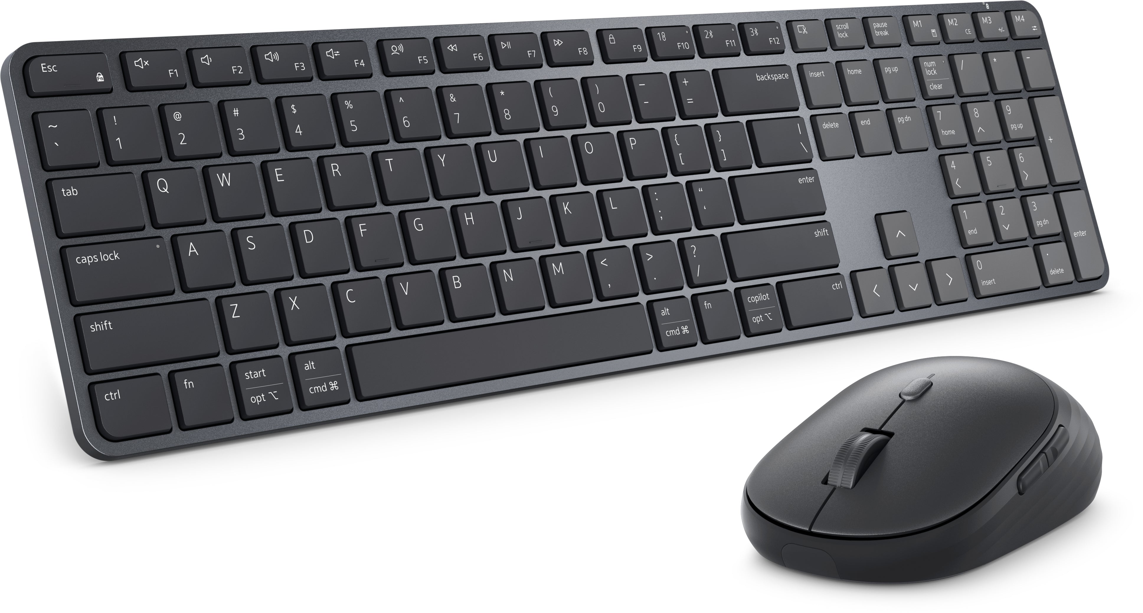 DELL Pro 7 Slim KM726 keyboard Mouse included Home/Office RF Wireless + Bluetooth US English Black (KM726-USD-DAO) - Cartouches Certifiees