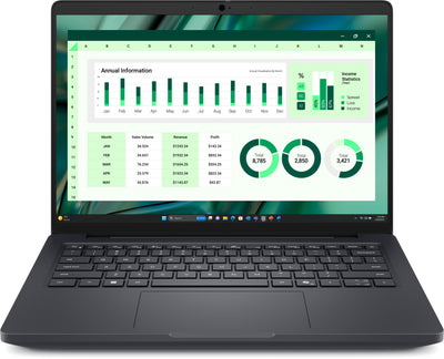 DELL Pro Max 14 MC14250 Intel Core Ultra 7 255H Mobile workstation 35.6 cm (14") Full HD+ 16 GB LPDDR5x-SDRAM 512 GB SSD Wi-Fi 7 (802.11be) Windows 11 Pro US English Black (WMGDP) - Cartouches Certifiees