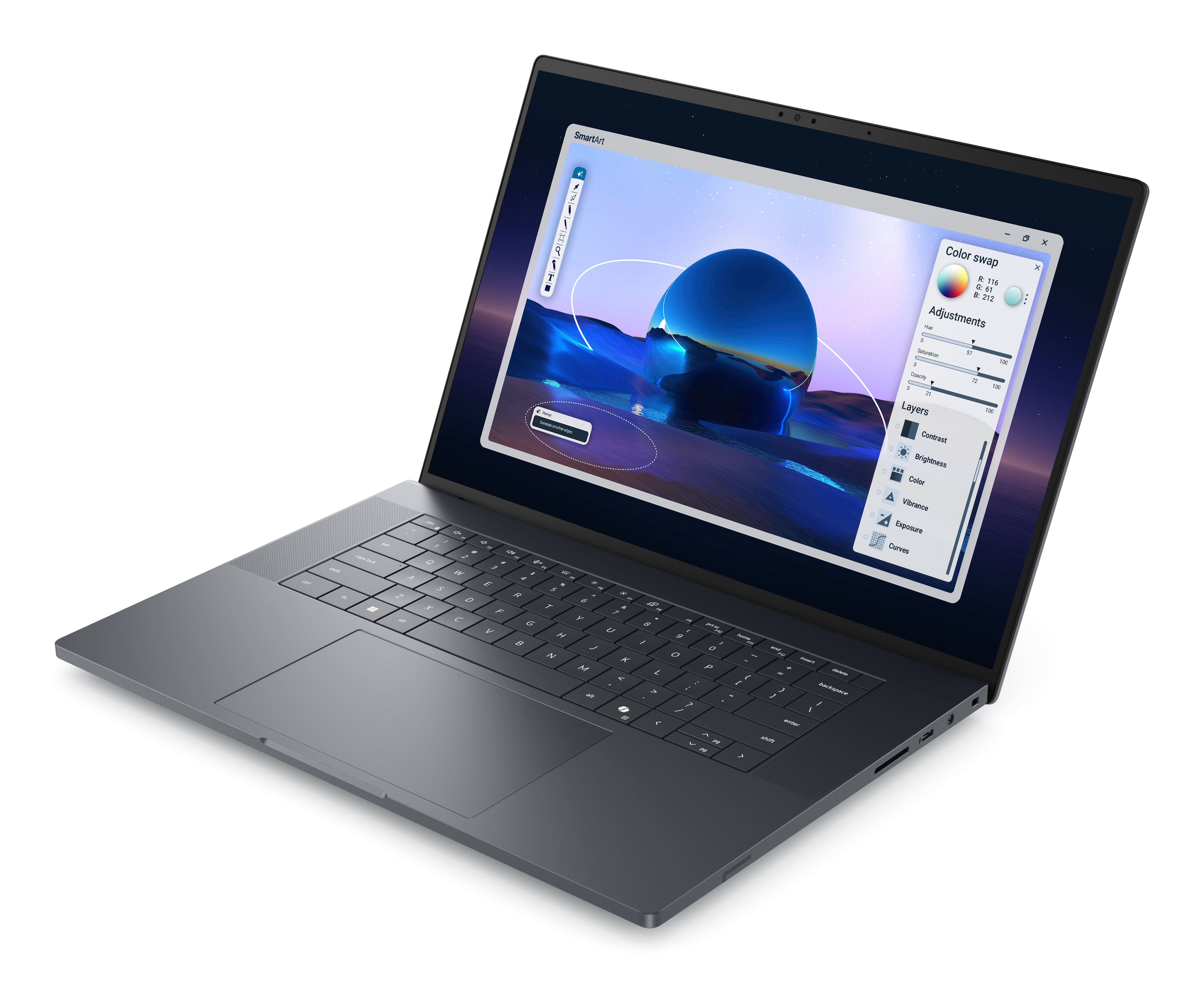 DELL Pro Max 16 Premium MA16250 Intel Core Ultra 7 265H Mobile workstation 40.6 cm (16") Full HD+ 32 GB LPDDR5x-SDRAM 1 TB SSD NVIDIA RTX PRO 1000 Blackwell Wi-Fi 7 (802.11be) Windows 11 Pro US English Black (8MP2F) - Cartouches Certifiees